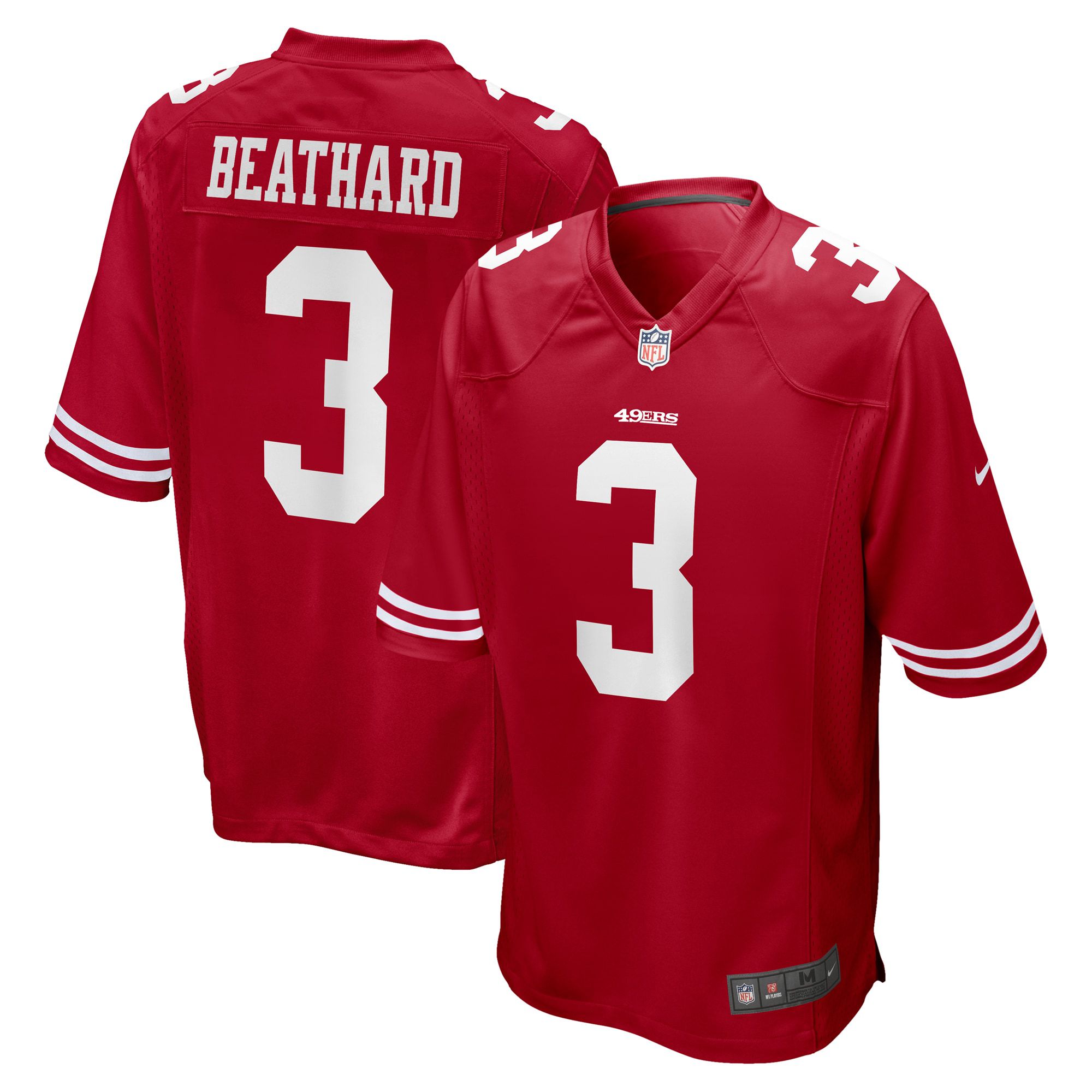 Men San Francisco 49ers 3 C.J. Beathard Nike Scarlet Game Player NFL Jersey